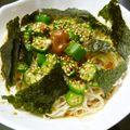 もさな's cooksnap of when they made 梅オクラそーめん！.