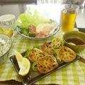まなぶくん。's cooksnap of when they made ピーマンのもちもちおろしレンコン詰め.