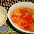 秘伝のタレ's cooksnap of when they made ＊トマトと卵のスープ＊.