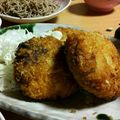 わかもぐ's cooksnap of when they made かぼちゃの煮物リメイク♪　肉巻きコロッケ.