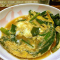 落ち武者's cooksnap of when they made にらの卵とじ.