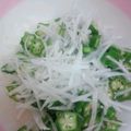 ゆうこりんりん7's cooksnap of when they made 大根とオクラのサッパリサラダ.