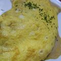 qoouru's cooksnap of when they made キノコのクリームソース入りオムレツ.