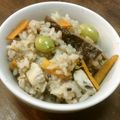 kinalove's cooksnap of when they made 銀杏と鶏肉の炊き込みご飯.