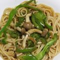kaokao98's cooksnap of when they made ピーマンとしめじの和風パスタ.