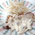 norikke's cooksnap of when they made ポークソテー☆きのこのホワイトソース.