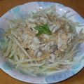 えみーろ's cooksnap of when they made もやしと豚肉のゴマだれサラダ.