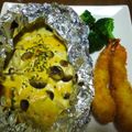 VITTON's cooksnap of when they made 簡単☆味噌ﾏﾖ鮭きのこのホイル焼き.