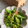 yu🐓's cooksnap of when they made スナップエンドウの梅おかか和え.