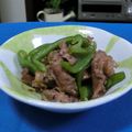 ぽっぽぺぺ's cooksnap of when they made ピーマンと牛肉のオイスター炒め.