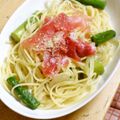 いでまる's cooksnap of when they made アスパラと生ハムのパスタ.