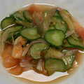 胡麻柴's cooksnap of when they made きゅうりとトマト、みょうがの酢の物.