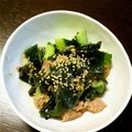 tomomani's cooksnap of when they made 即完食！キュウリとわかめとツナのあえ物.