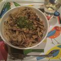 もともととが's cooksnap of when they made キノコとふじっ子の節約パスタ.