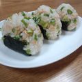 はらだんご's cooksnap of when they made ♡鮭・ねぎ・ごまのおにぎり♡.