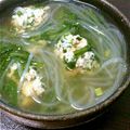 うたうことり's cooksnap of when they made 肉団子と春菊のはるさめスープ.