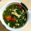 ガサ奥さん's cooksnap of when they made モロヘイヤのふわとろっスープ.