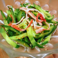 月見なっとう's cooksnap of when they made きゅうりとかにかまの酢の物.