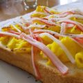 ポコバナナ's cooksnap of when they made ふわふわ甘たま☆カニカマトースト.
