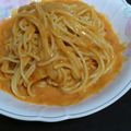 にゃん嫁ユキ's cooksnap of when they made トマト煮リメイク☆トマトクリームパスタ.