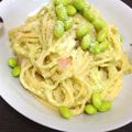 satake0820's cooksnap of when they made ◆枝豆のチーズクリームパスタ◆.