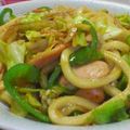 ねこまろん's cooksnap of when they made 焼肉のタレで焼うどん！.