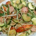 はなまるさつき's cooksnap of when they made トマトウインナー水菜のペペロン風パスタ.