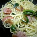 ﾅｺﾅｺ's cooksnap of when they made 豆苗とウィンナーの柚子胡椒ぺペロンチーノ.