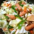 UGGray's cooksnap of when they made ♡チーズインウインナー入り野菜炒め♡.