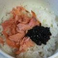 ooゆなoo's cooksnap of when they made 鮭フレーク＊海苔佃煮＊混ぜご飯.