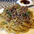 ぐらっきー's cooksnap of when they made 簡単美味！ひき肉と葱のオイスター焼きそば.