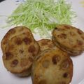mippo_co's cooksnap of when they made れんこんのひき肉はさみ焼き.