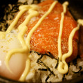 BiwacoJune's cooksnap of when they made ＊月見鮭とろ丼＊.
