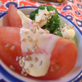 tomokoshiawase's cooksnap of when they made トマトのからしマヨがけ（白ゴマつき）.