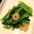 sckkmkr's cooksnap of when they made 小松菜とエビのニンニク塩炒め☆.