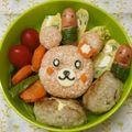 赤い電話's cooksnap of when they made ユニベアプリンキャラ弁.