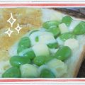 Chi san's cooksnap of when they made 簡単！枝豆マヨチートースト.