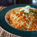 baromaman's cooksnap of when they made これもアリ?!挽肉カレー素麺チャンプルー.