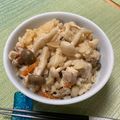 ビートルズ食堂's cooksnap of when they made 秋！キノコづくし♡鶏肉との炊き込みご飯.