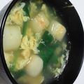 ぴよ彦・e・'s cooksnap of when they made 麩と卵とホウレン草のすまし汁.