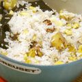 パースラブ's cooksnap of when they made ルクルーゼで炊く栗ご飯.