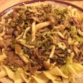 lovemojo's cooksnap of when they made 麺つゆ使って牛肉と牛蒡の和風スパ.