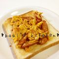 papikun's cooksnap of when they made カレー味☆ウインナーとふんわり卵炒め.
