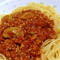 ♪ぴっこりん♪'s cooksnap of when they made 簡単パスタ☆油そば風濃厚ミートソース.