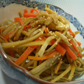 うさぎー's cooksnap of when they made 甘辛で旨い！とり皮きんぴら.