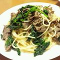 nonhitagi's cooksnap of when they made ”塩こうじ”で♪牛肉のレモン塩パスタ.