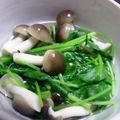 rem★'s cooksnap of when they made 三つ葉としめじのおひたし.