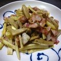 たなか家's cooksnap of when they made マコモダケ＆エリンギのニンニクバター炒め.