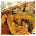 tashiho's cooksnap of when they made お弁当に！豚肉とカボチャのゴママヨ炒め.