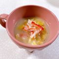 みぽぽ37's cooksnap of when they made 簡単♪キャベツとカニカマのミルクスープ.